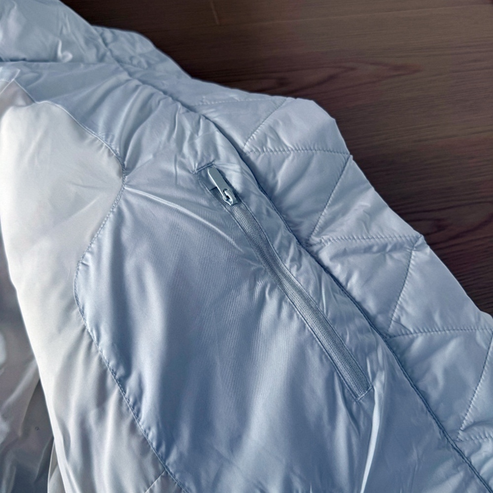 Lululemon Cream Cropped Quilted Hooded Down Puffer Winter Coat - Picture 11 of 13